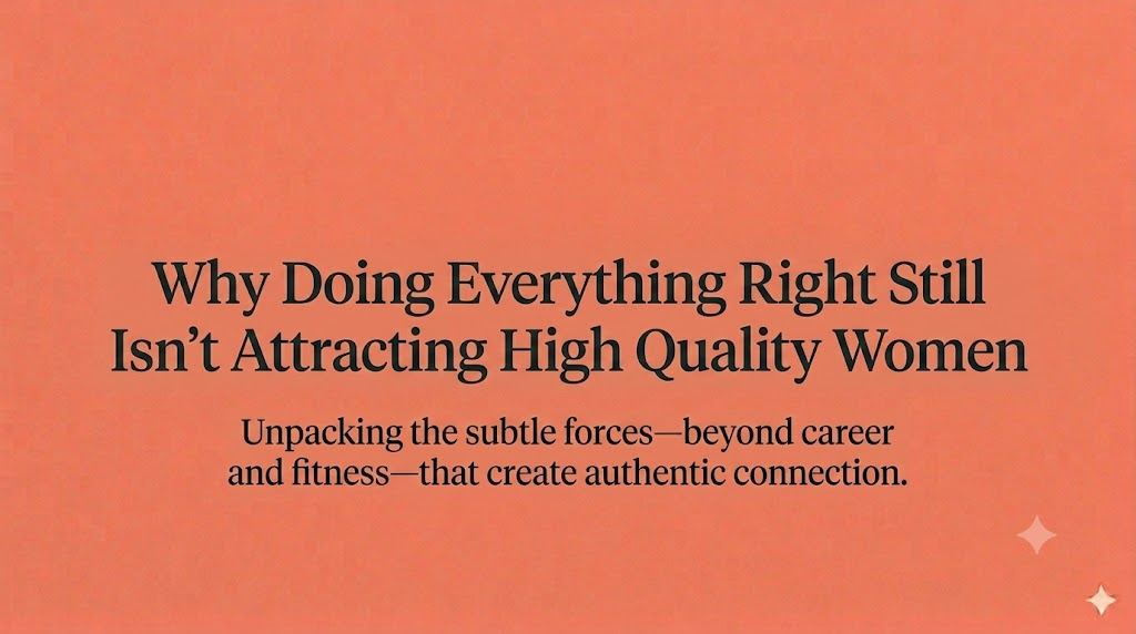 Why Doing Everything Right Still Isn’t Attracting High Quality Women